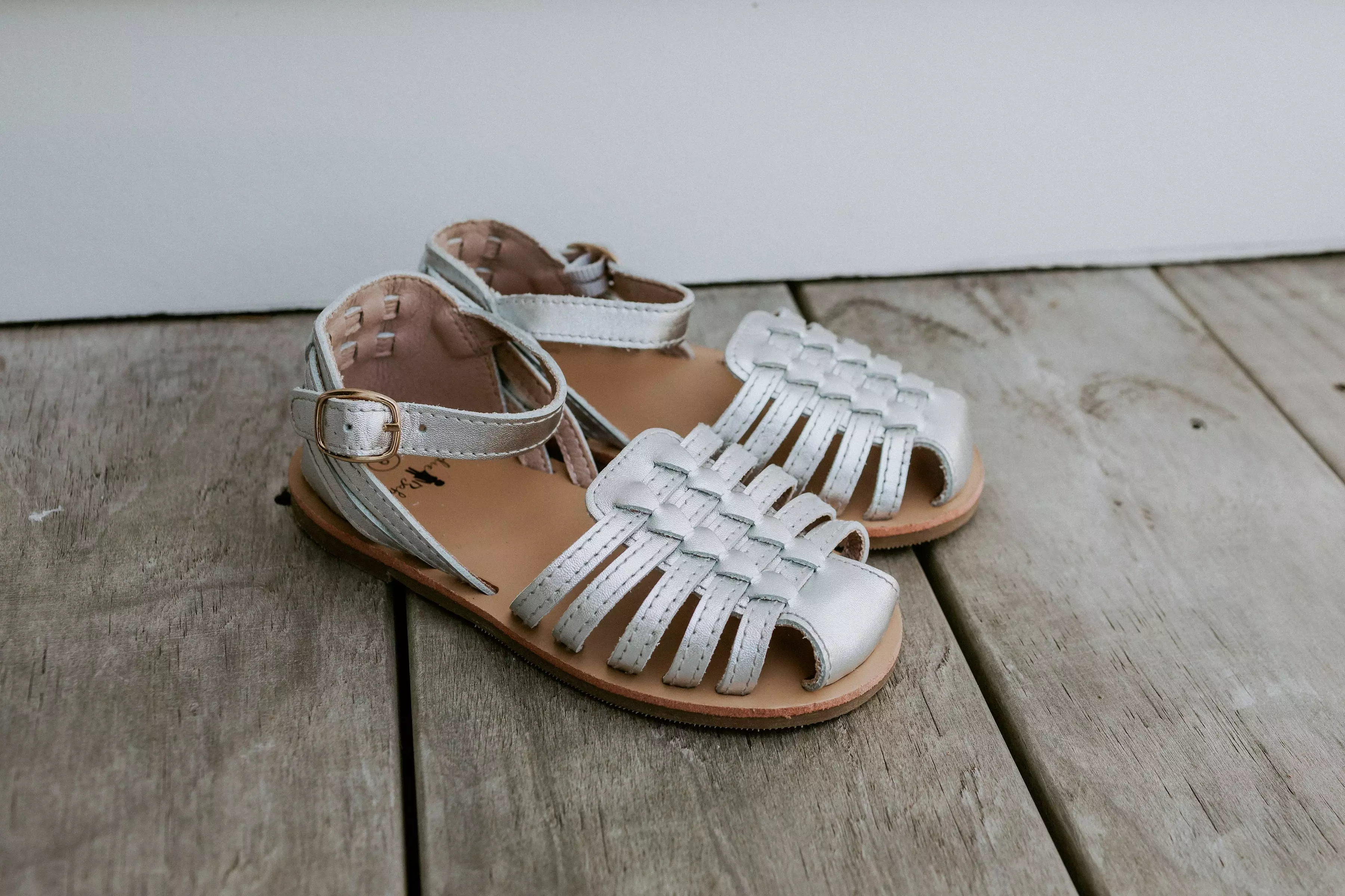 Baby, toddler, and girls summer sandals - Harper in silver