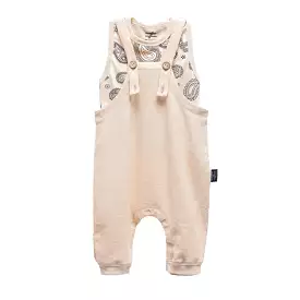 Beige Paisley Jumpsuit Set