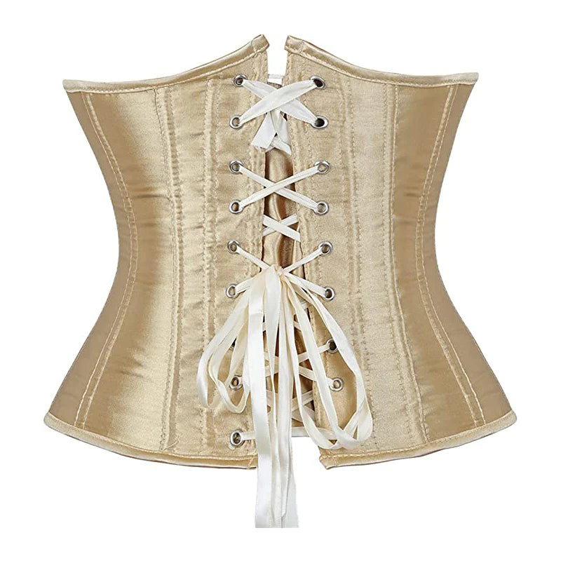 Beige Satin Corset Drag