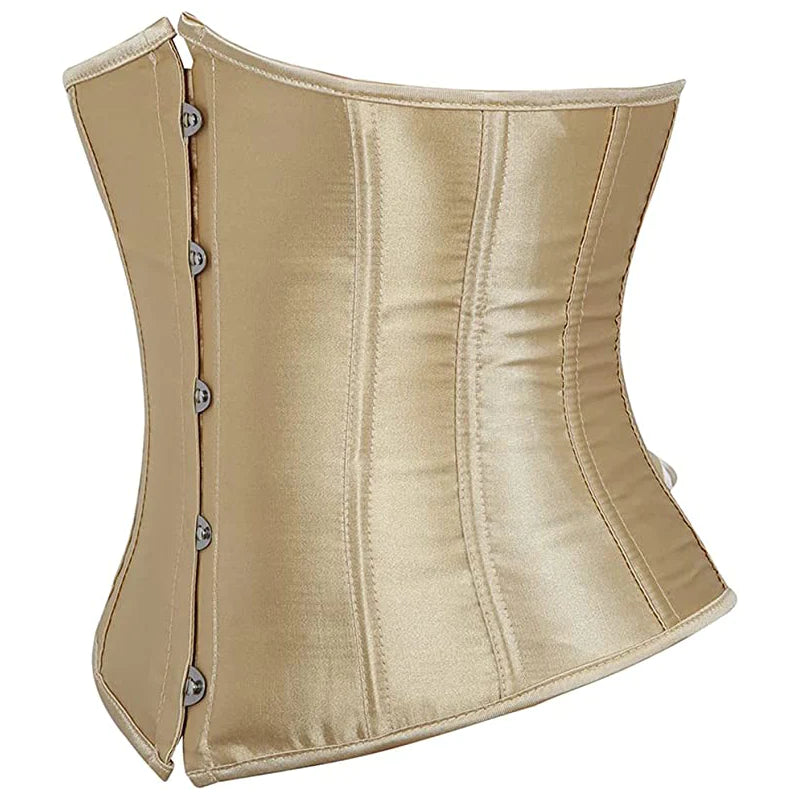 Beige Satin Corset Drag