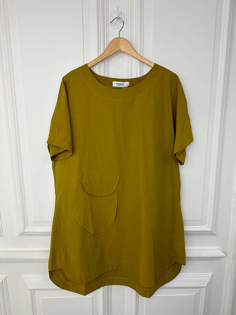 Bella Blue Cotton Pocket Tunic - Ochre