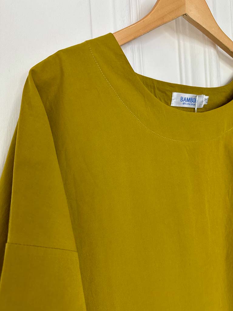 Bella Blue Cotton Pocket Tunic - Ochre