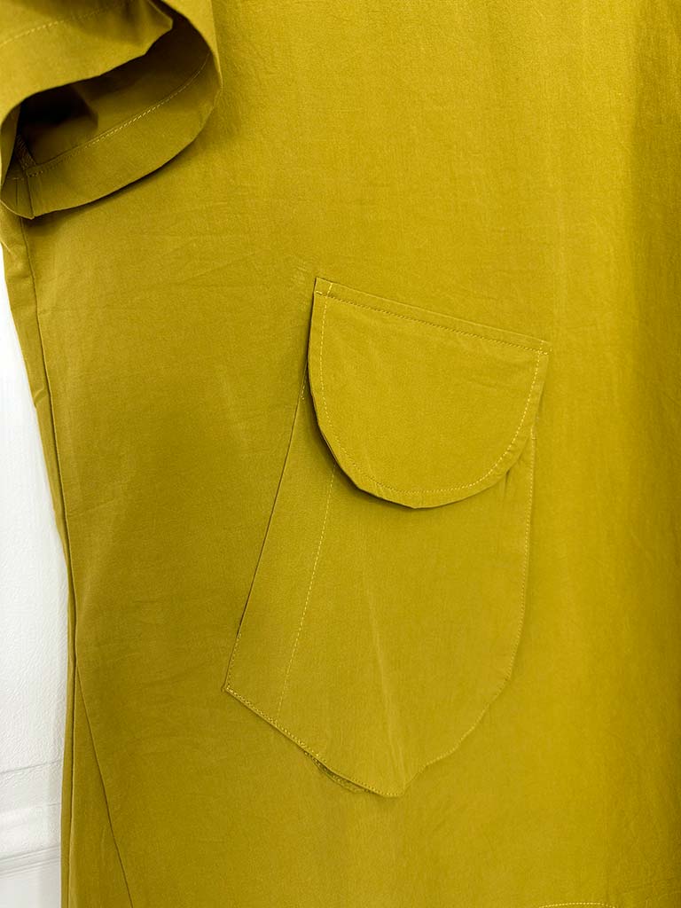 Bella Blue Cotton Pocket Tunic - Ochre