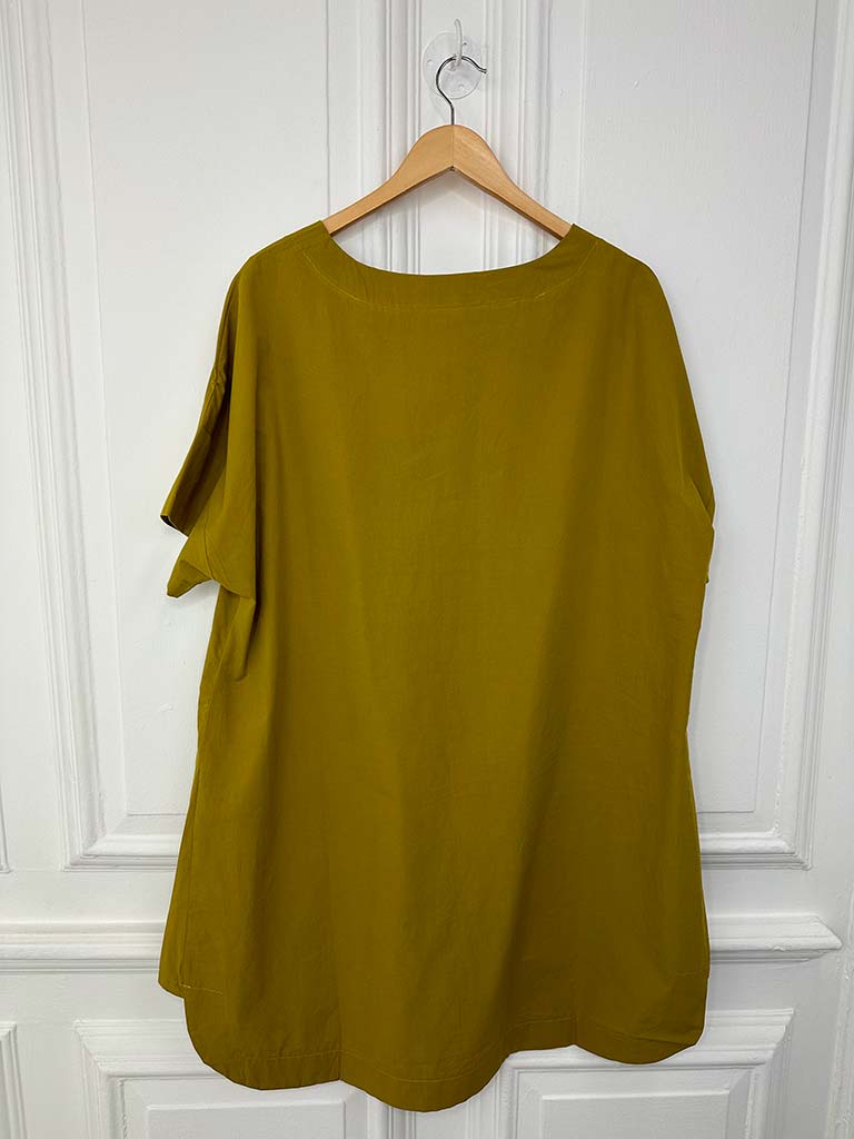 Bella Blue Cotton Pocket Tunic - Ochre