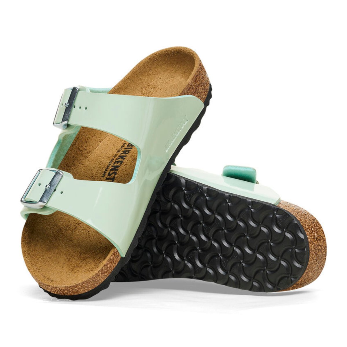 Birkenstock Girls Arizona Patent Surf Green - Shop Now!