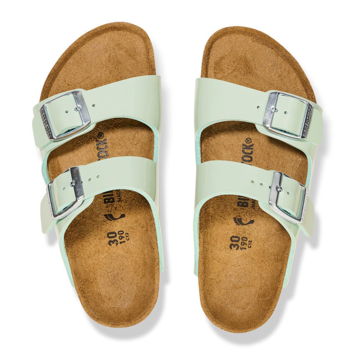 Birkenstock Girls Arizona Patent Surf Green - Shop Now!