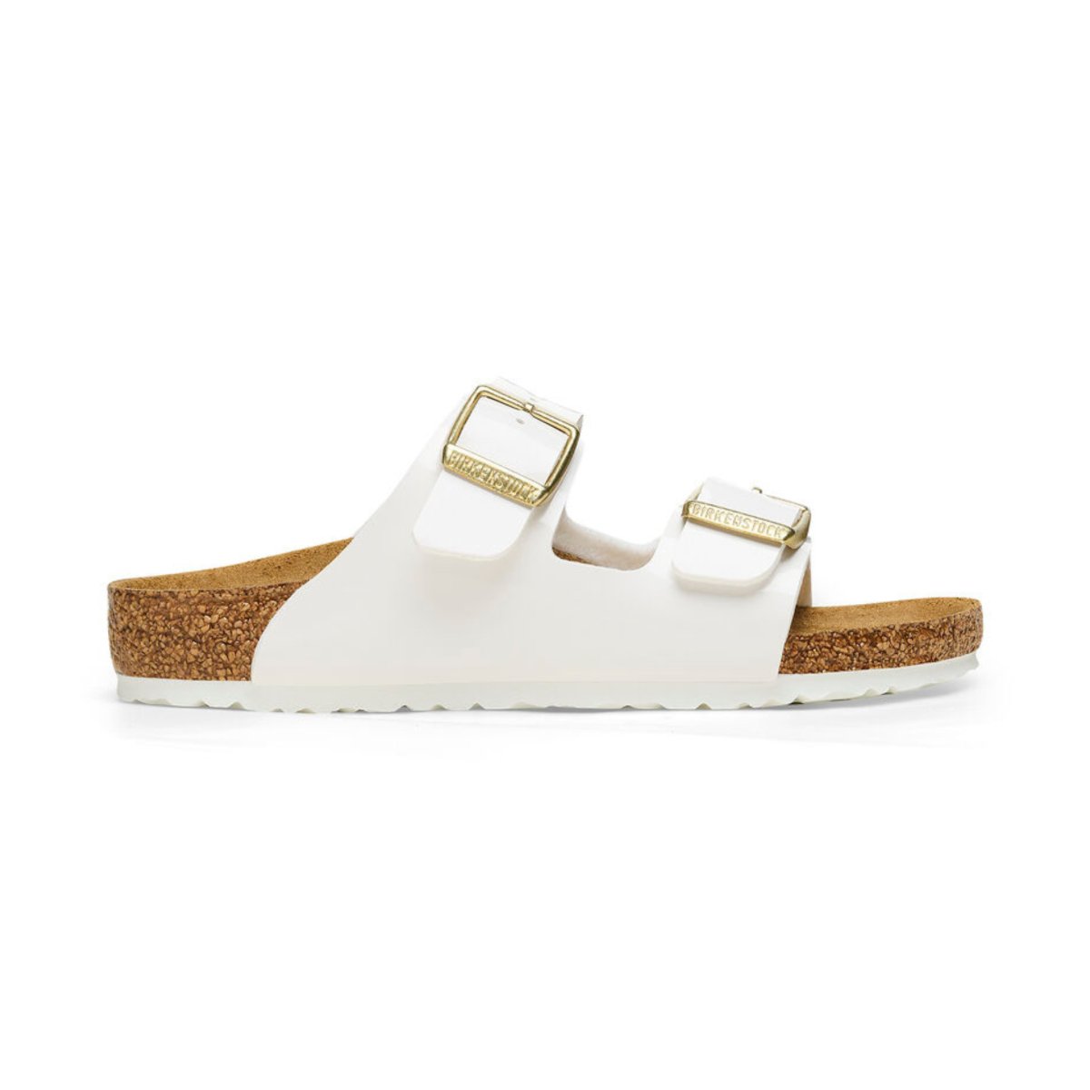 Birkenstock Girls Arizona Patent White Sandals