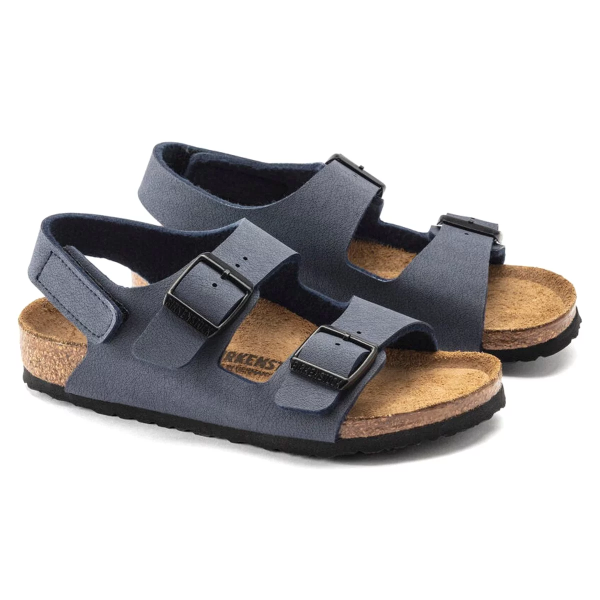 Birkenstock Milano Navy Canvas Boys' Hook & Loop