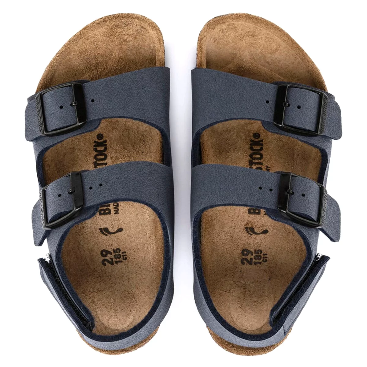 Birkenstock Milano Navy Canvas Boys' Hook & Loop