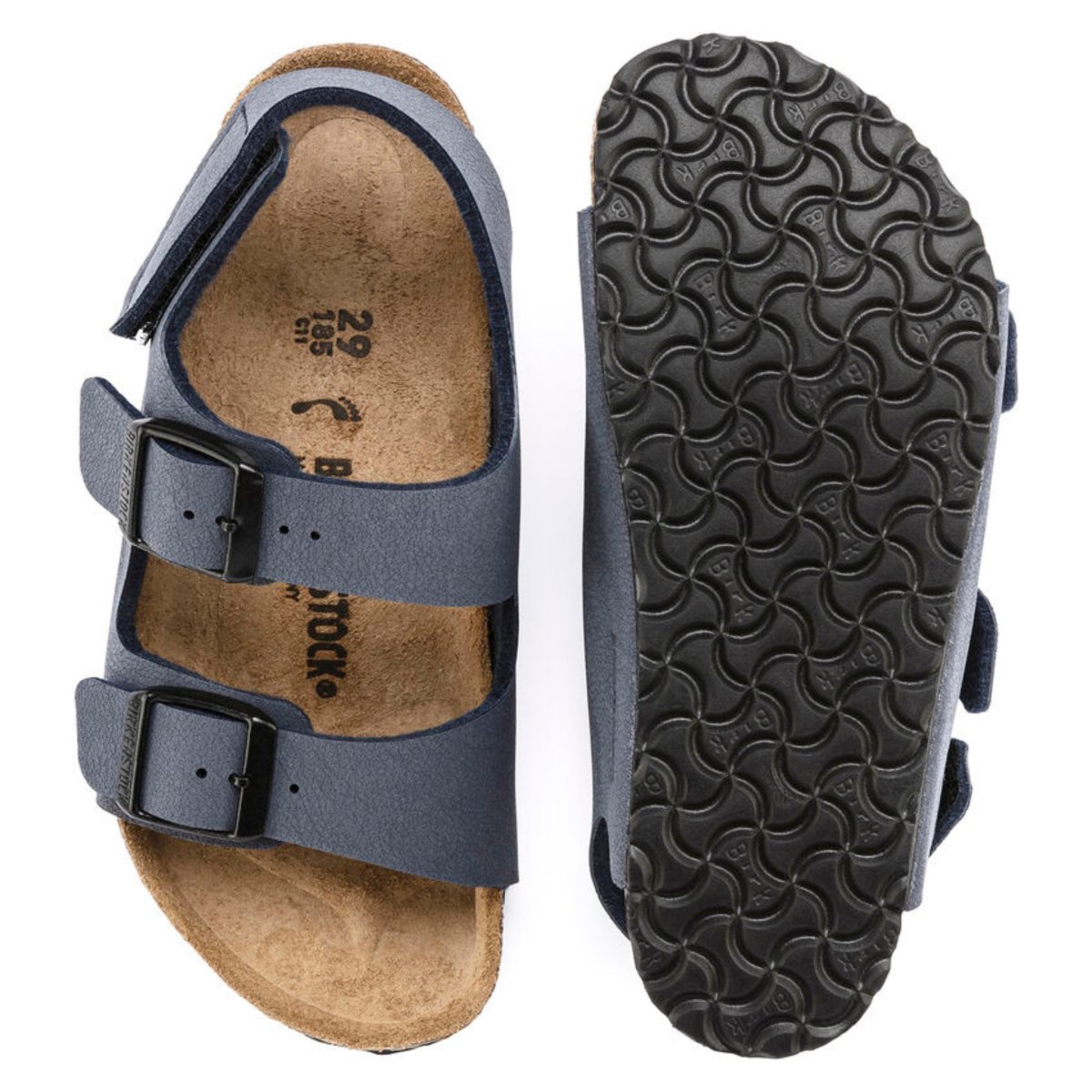 Birkenstock Milano Navy Canvas H&L - Boy's