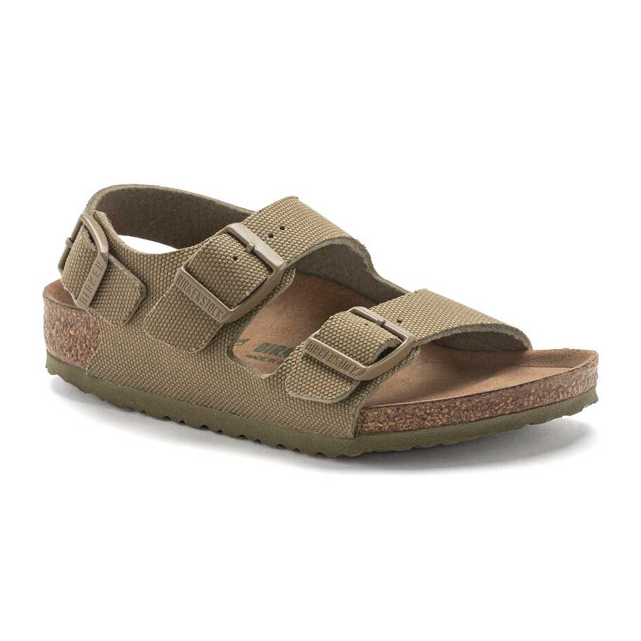 Birkenstock Milano Vegan Khaki Canvas - Boy's