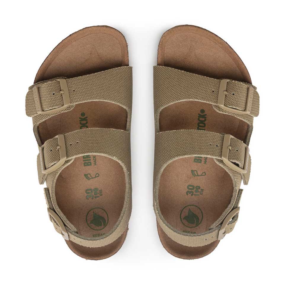 Birkenstock Milano Vegan Khaki Canvas - Boy's