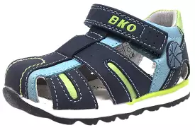 BKO Boy's Eagle II Navy Green Fisherman Sandal - Single Hook Loop Strap