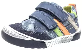 BKO Boy's Zaan II Denim Navy Canvas Double Strap Sneaker Shoe