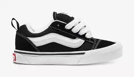 Black and white Knu Skool preschool skate shoes.