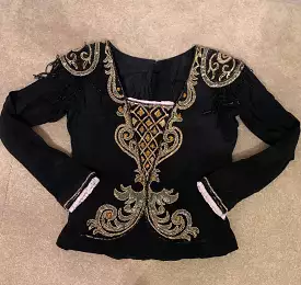 Black beaded tunic for rent.