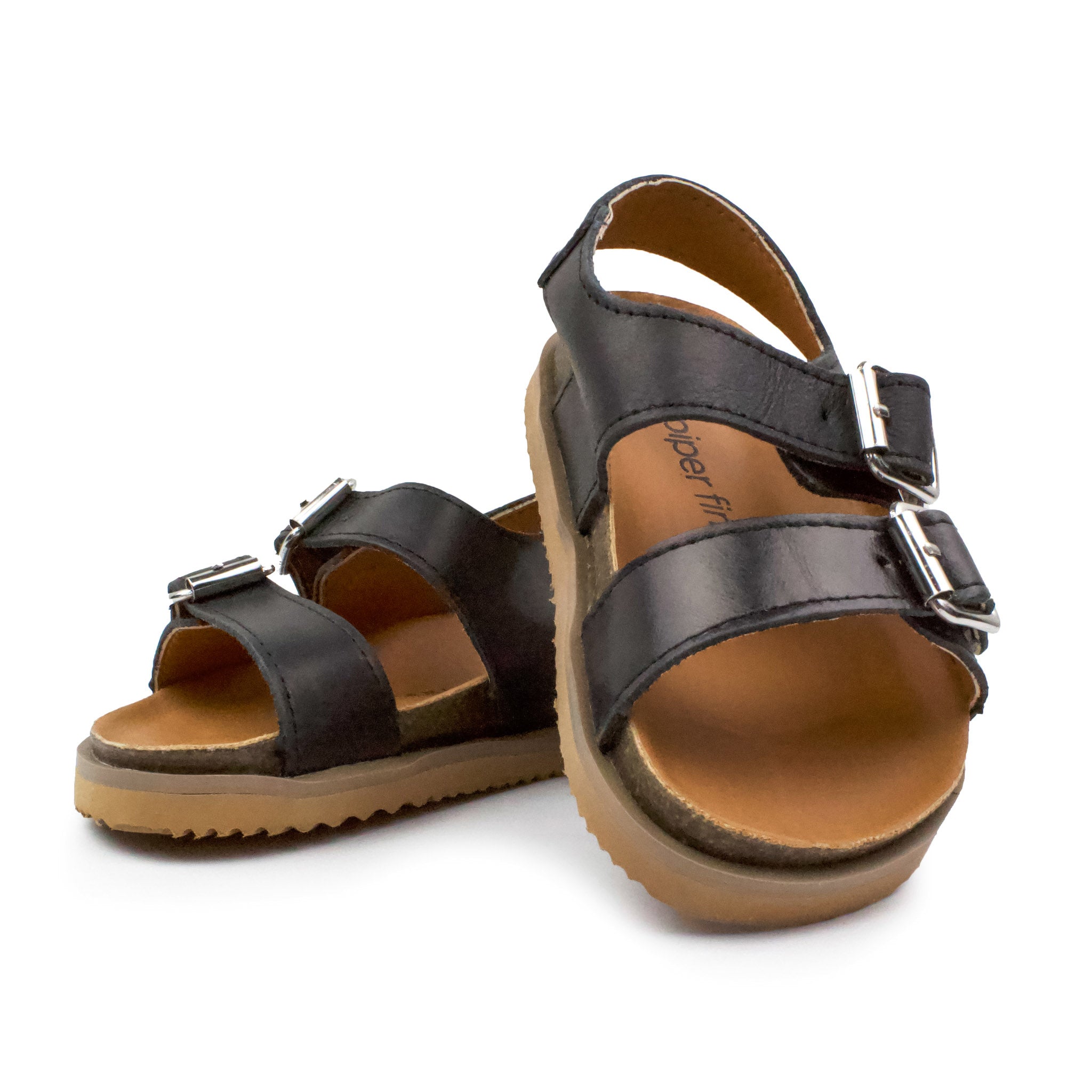 Black Buckle Sandal