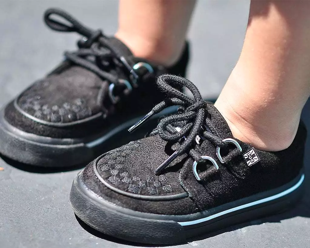 Black Creeper Toddler Sneaker with 2 Rings