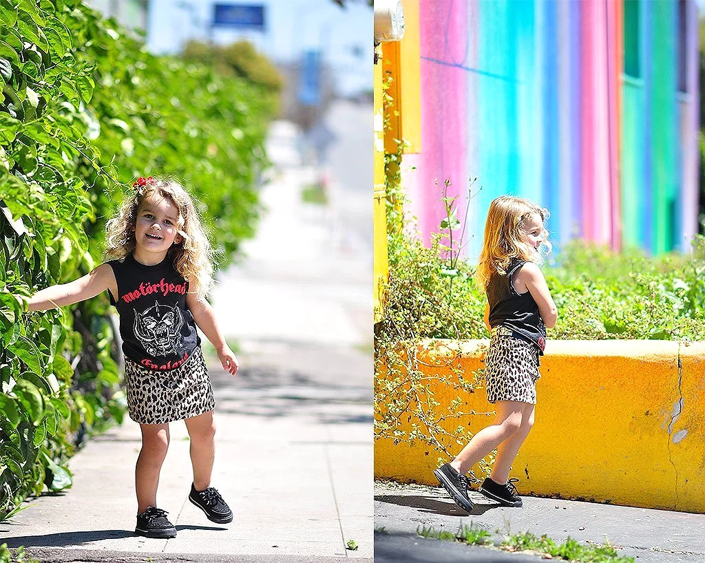 Black Creeper Toddler Sneaker with 2 Rings