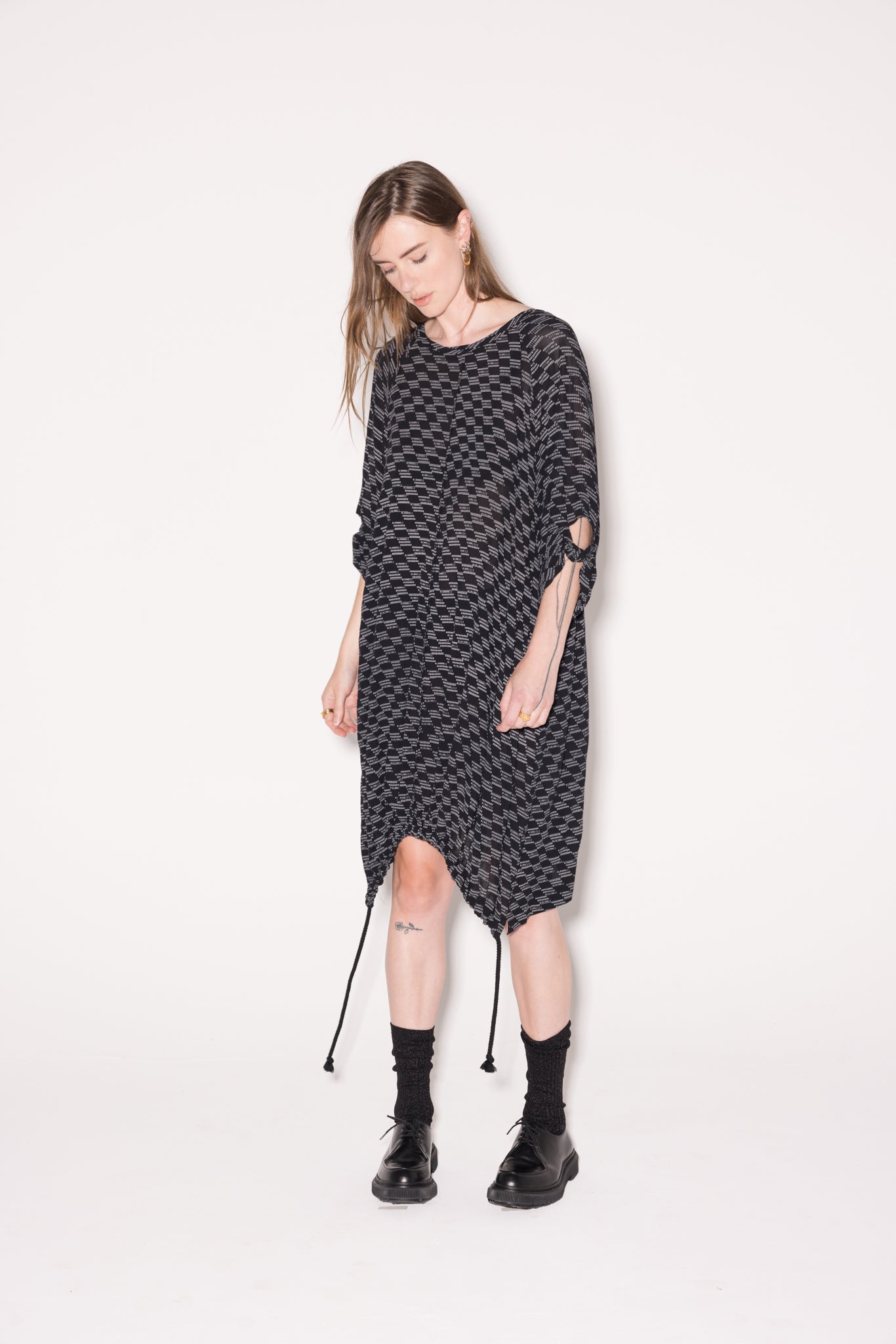 Black Grey Code Balance Tunic.