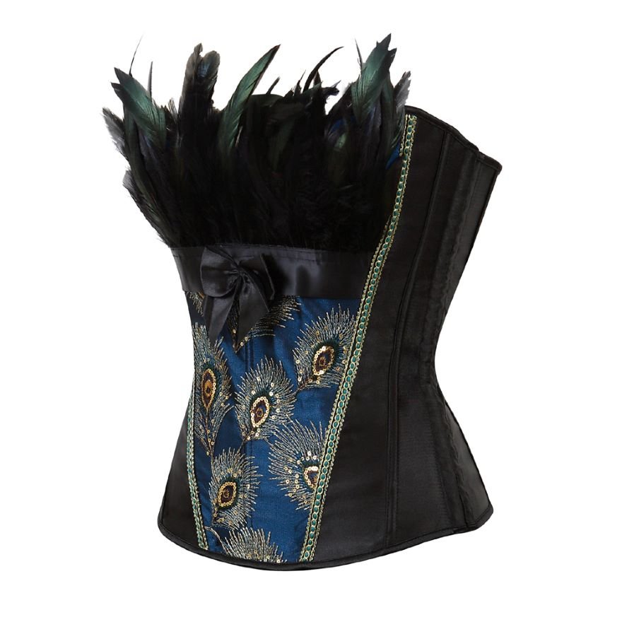 Black Peacock Corset Drags