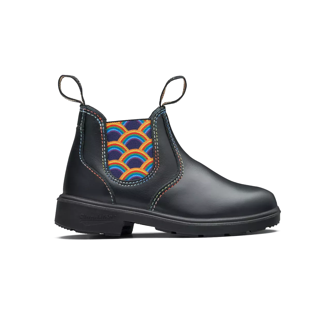 Black Rainbow Elastic Kids' Boot - Blundstone