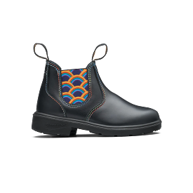 Black Rainbow Elastic Kids' Boot - Blundstone