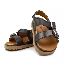 Black Sandal with Buckle