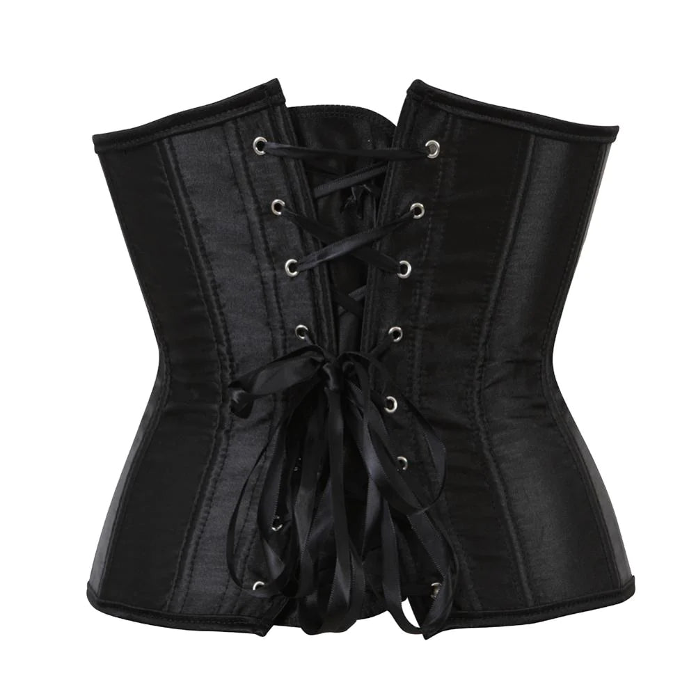 Black Satin Corset Drag