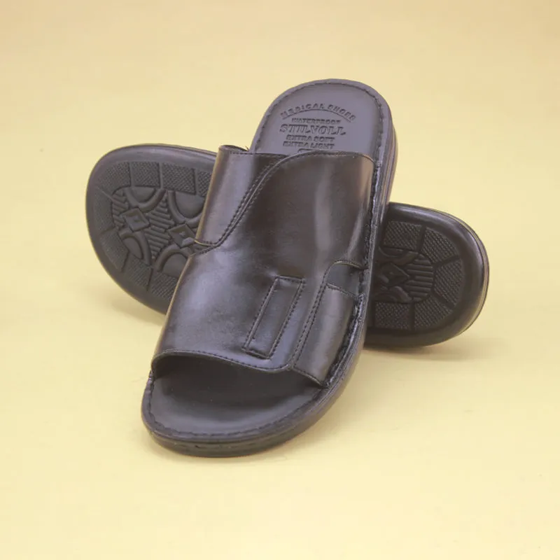 Black therapeutic slippers