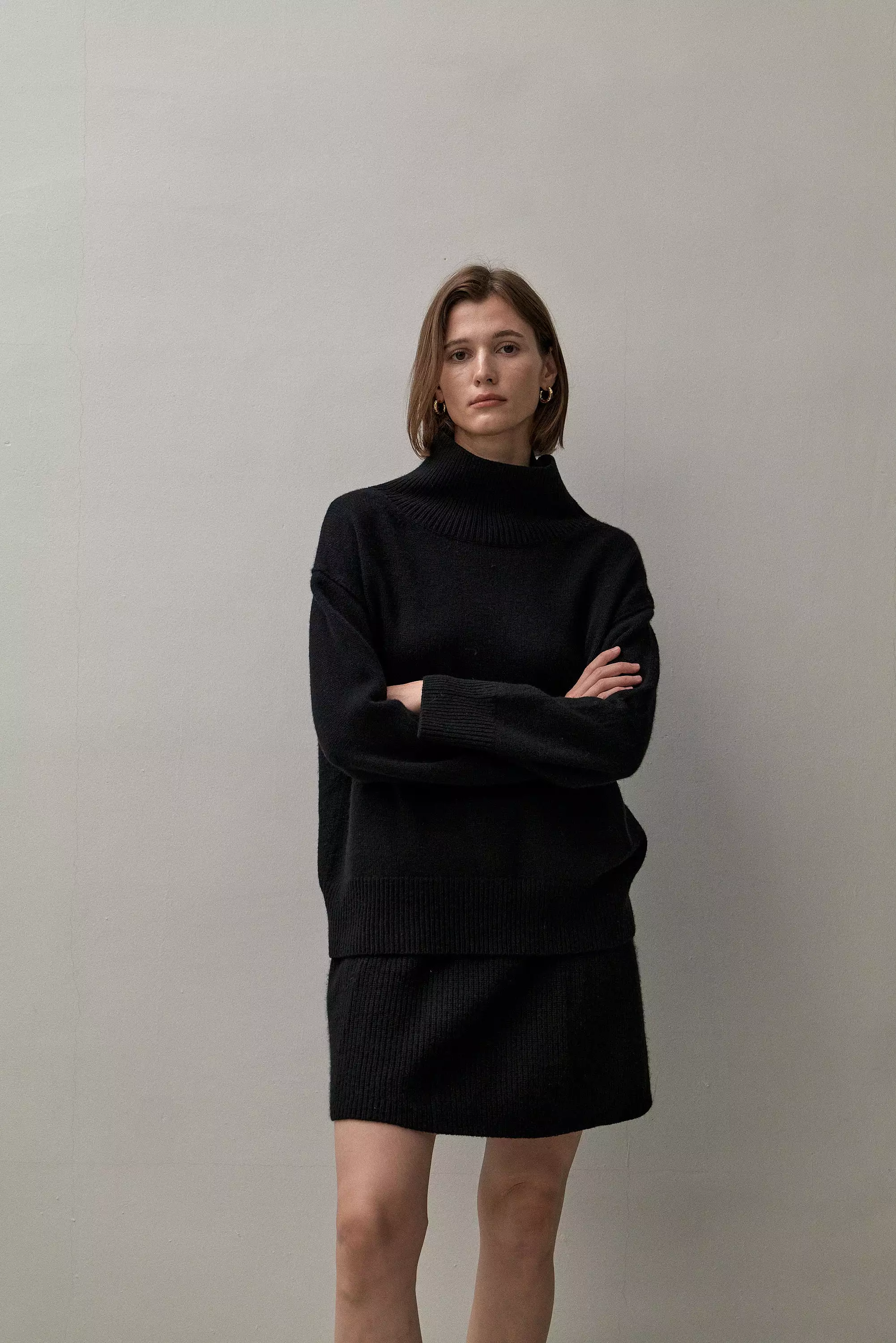 Black Turtleneck Top