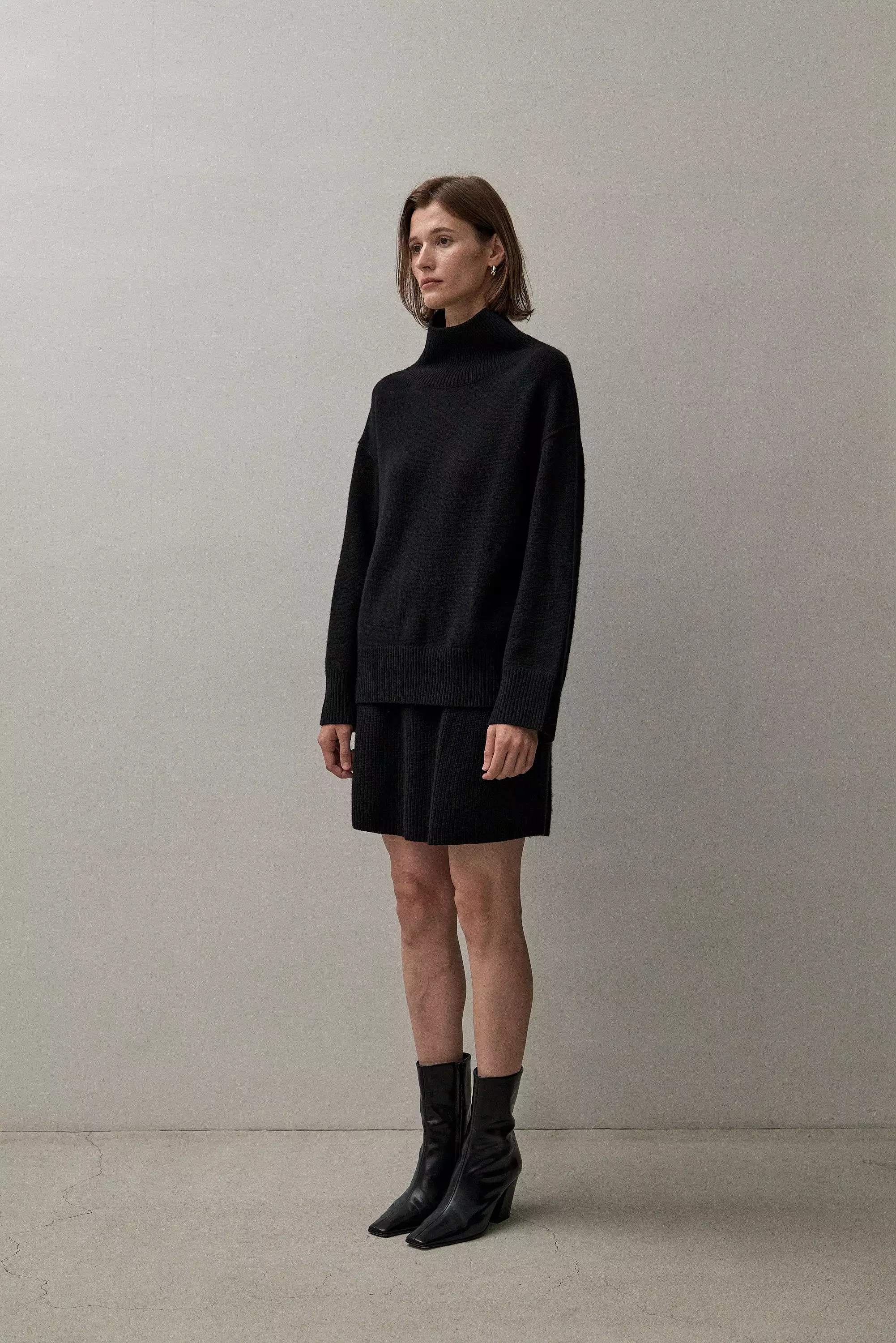 Black Turtleneck Top