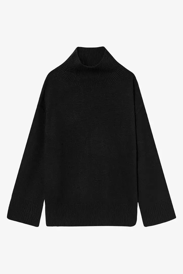 Black Turtleneck Top