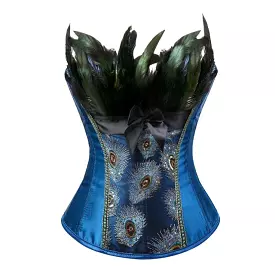 Blue Peacock Corset Drag