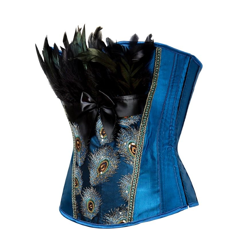 Blue Peacock Corset Drag