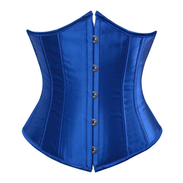 Blue Satin Corset