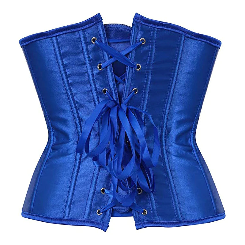 Blue Satin Corset