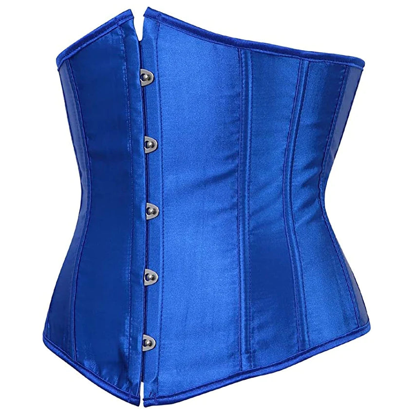 Blue Satin Corset