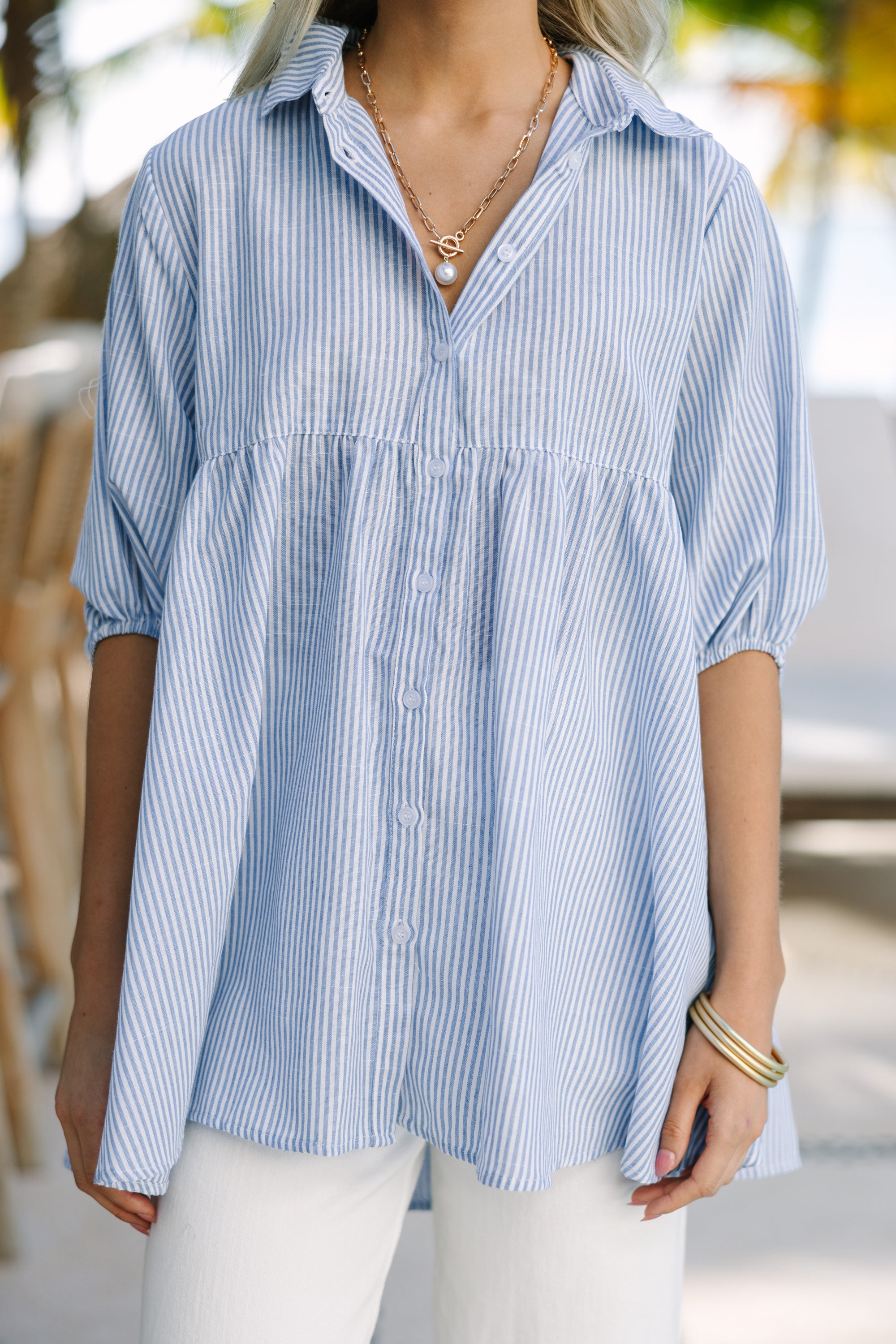 Blue Striped Tunic - Shop Now