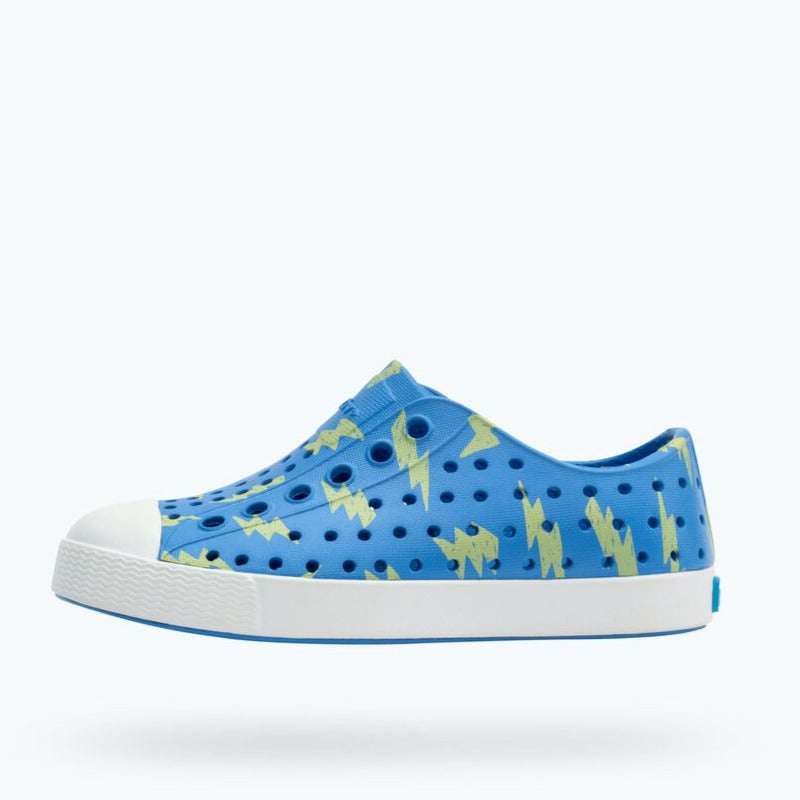 Blue/Celery Lightning Jefferson Shoe - Native Shoes Toddler Sugarlite