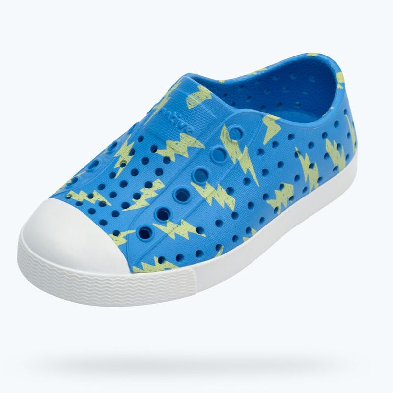 Blue/Celery Lightning Jefferson Shoe - Native Shoes Toddler Sugarlite