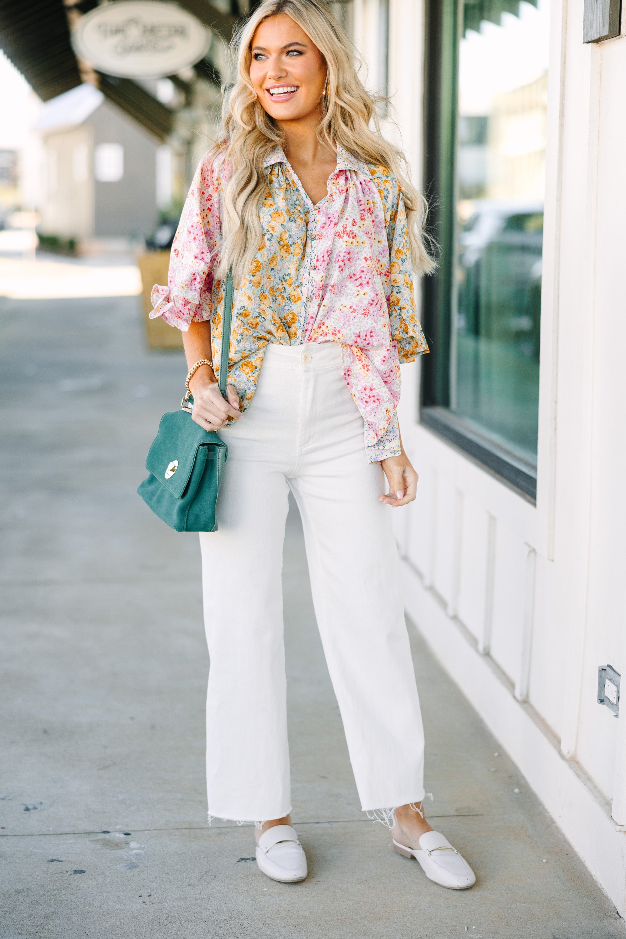 Blush Pink Ditsy Floral Tunic - Shop now!