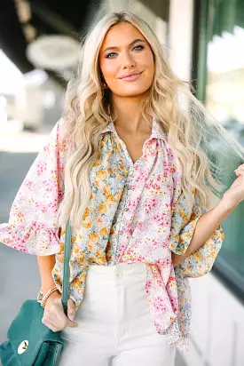 Blush Pink Ditsy Floral Tunic - Shop now!