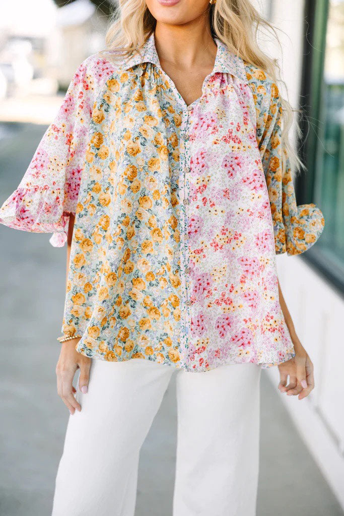 Blush Pink Ditsy Floral Tunic - Shop now!