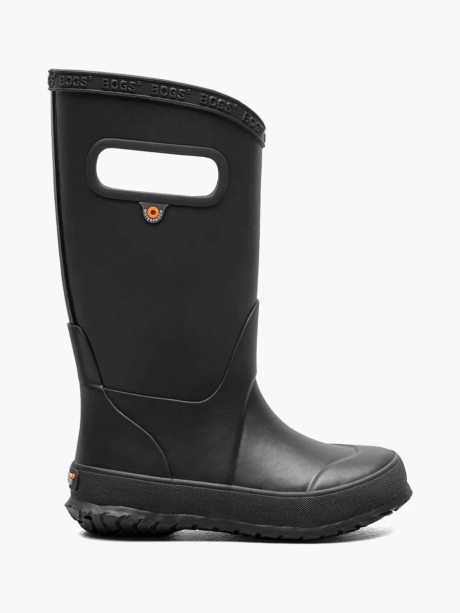 Bogs - Black Plush Kid Rainboot