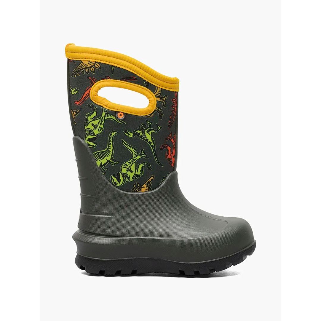 BOGS Dark Green Dinosaur Boots