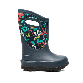 BOGS Ink Blue Flower Boots