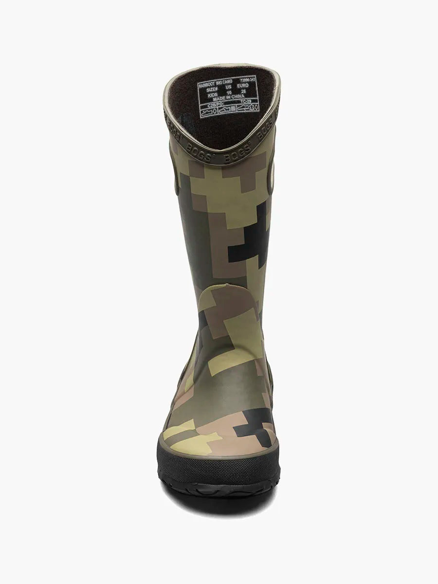 Bogs Kids Rain Boots - Camo Green 72996-343