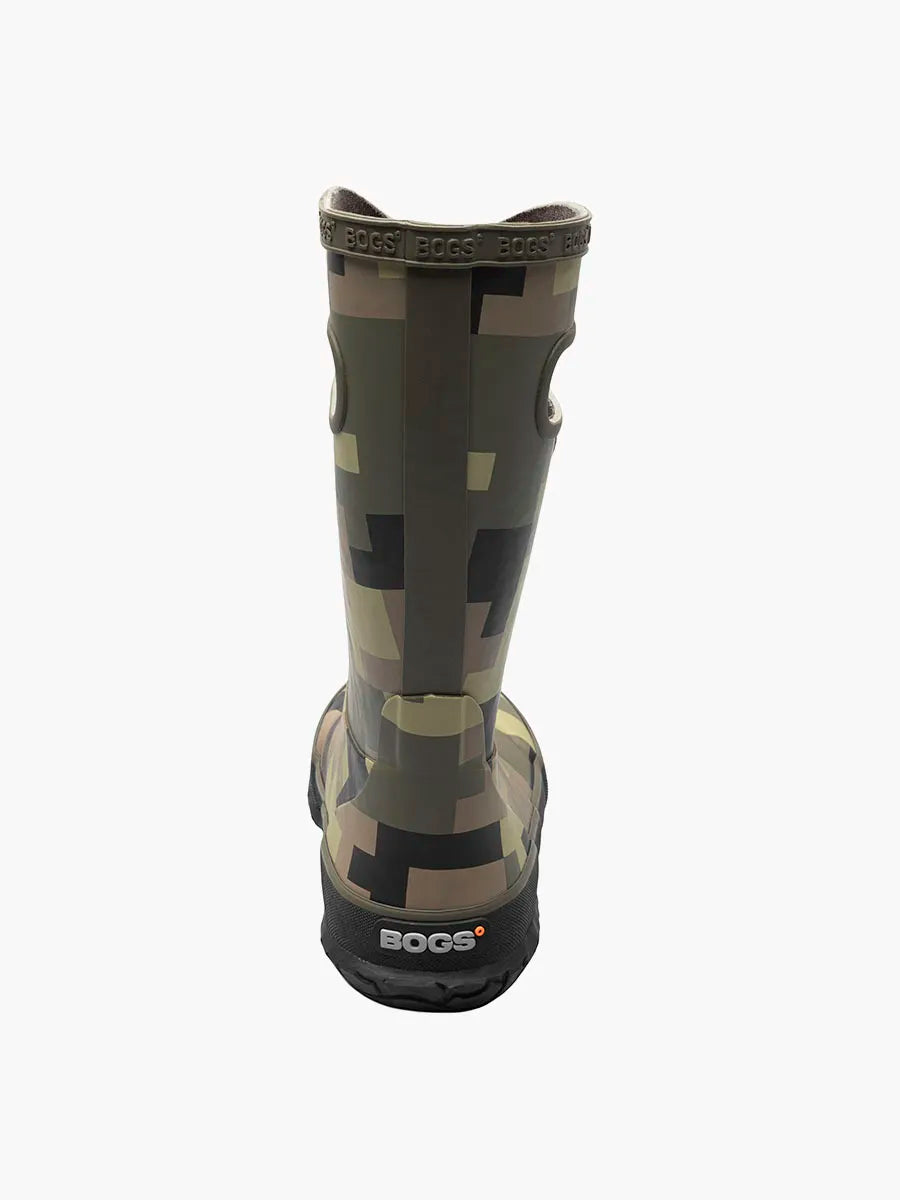 Bogs Kids Rain Boots - Camo Green 72996-343