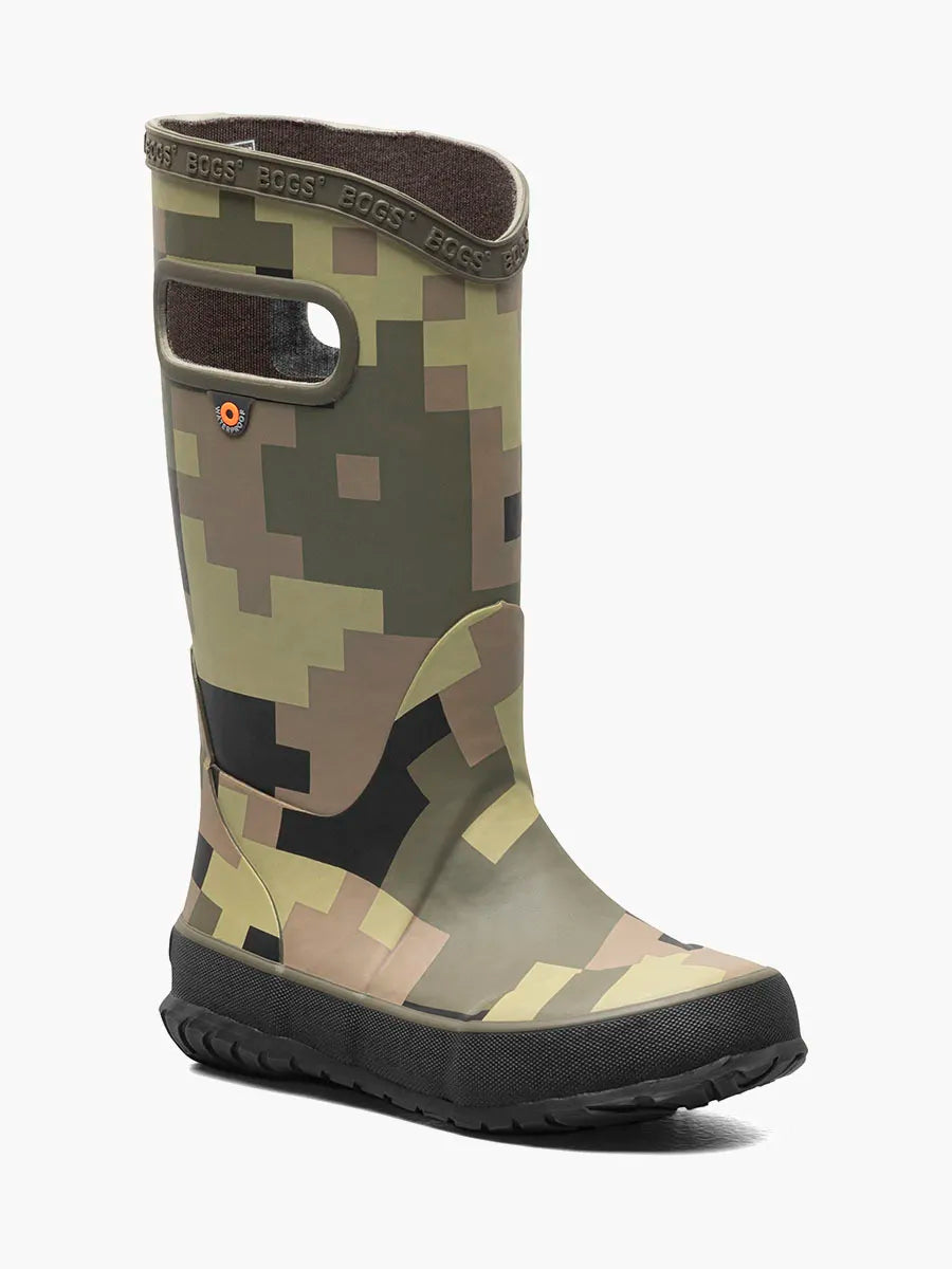 Bogs Kids Rain Boots - Camo Green 72996-343